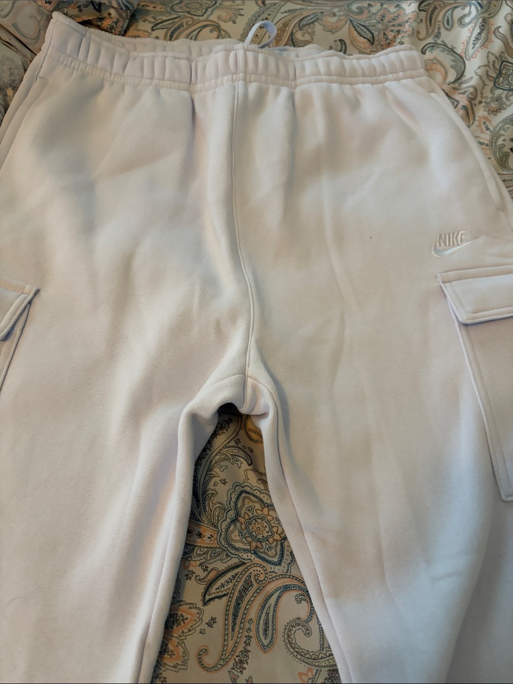 Nike Light Blue Cargo Joggers with Embroidered Logo